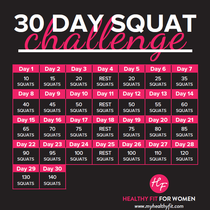 30 day squat challenge printable