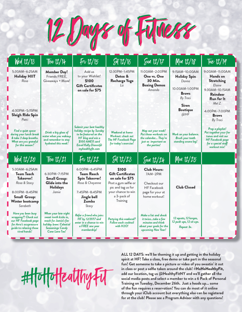 12 Days of Fitness - HealthyFit